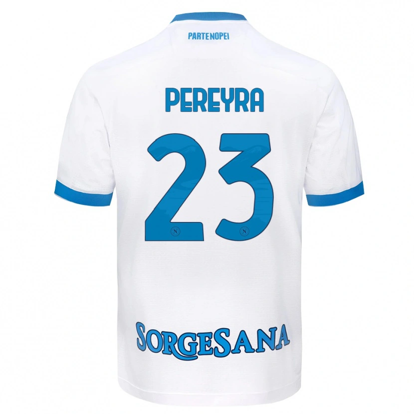 Danxen Mujer Camiseta Milton Pereyra #23 Blanco Azul Cielo 2ª Equipación 2026/27 La Camisa