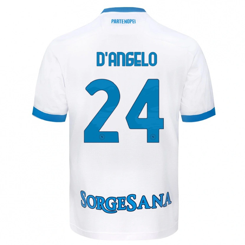 Danxen Mujer Camiseta Alessia D'angelo #24 Blanco Azul Cielo 2ª Equipación 2026/27 La Camisa