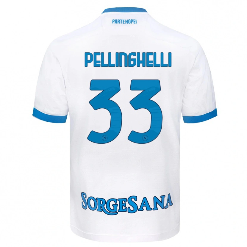 Danxen Mujer Camiseta Alice Pellinghelli #33 Blanco Azul Cielo 2ª Equipación 2026/27 La Camisa
