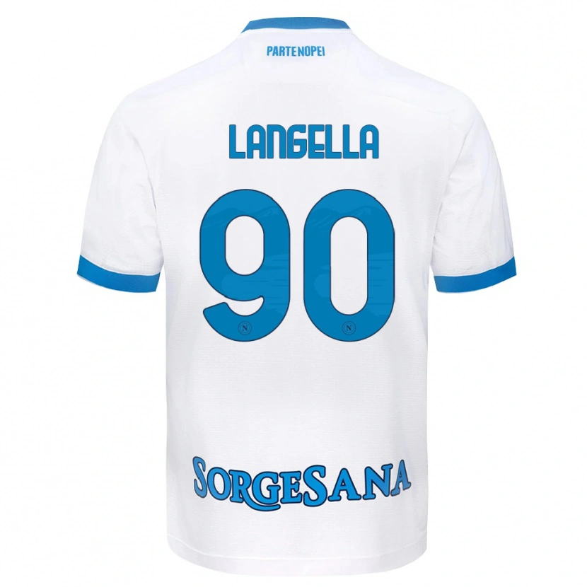 Danxen Mujer Camiseta Gabriella Langella #90 Blanco Azul Cielo 2ª Equipación 2026/27 La Camisa