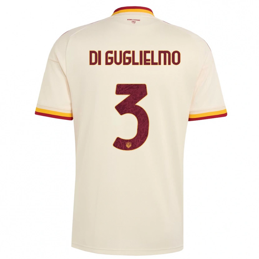 Danxen Mujer Camiseta Lucia Di Guglielmo #3 Champán Rojo Amarillo 2ª Equipación 2026/27 La Camisa