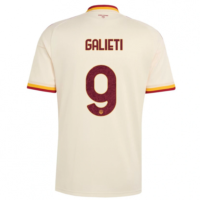 Danxen Mujer Camiseta Leonardo Galieti #9 Champán Rojo Amarillo 2ª Equipación 2026/27 La Camisa