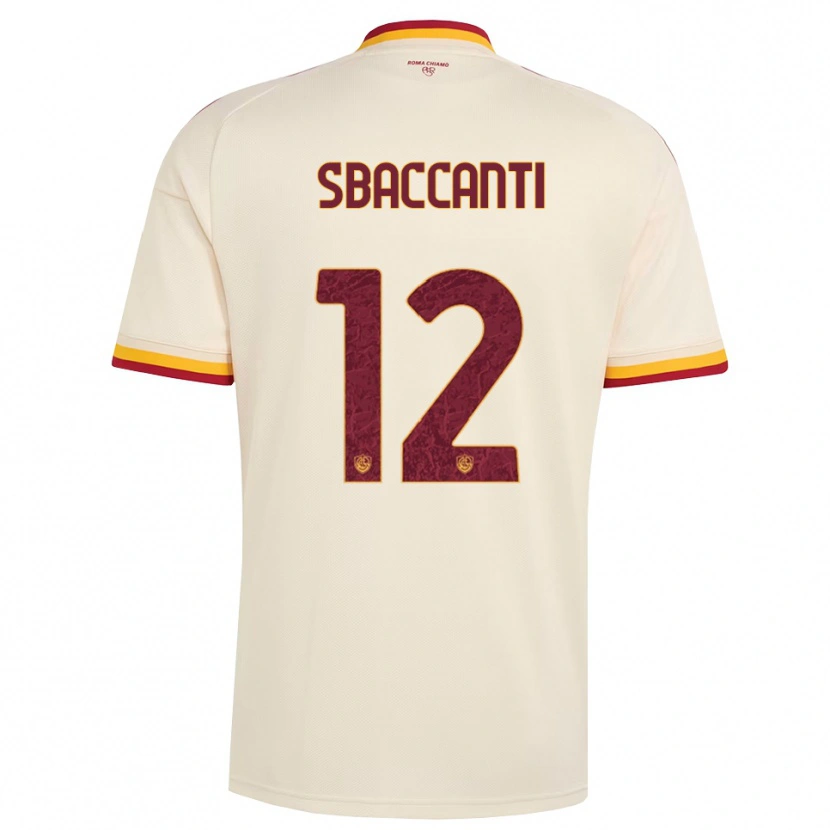 Danxen Mujer Camiseta Christian Sbaccanti #12 Champán Rojo Amarillo 2ª Equipación 2026/27 La Camisa