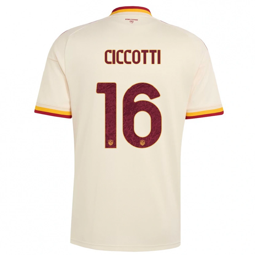 Danxen Mujer Camiseta Claudia Ciccotti #16 Champán Rojo Amarillo 2ª Equipación 2026/27 La Camisa