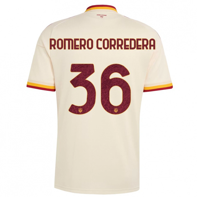 Danxen Mujer Camiseta Miguel Romero Corredera #36 Champán Rojo Amarillo 2ª Equipación 2026/27 La Camisa
