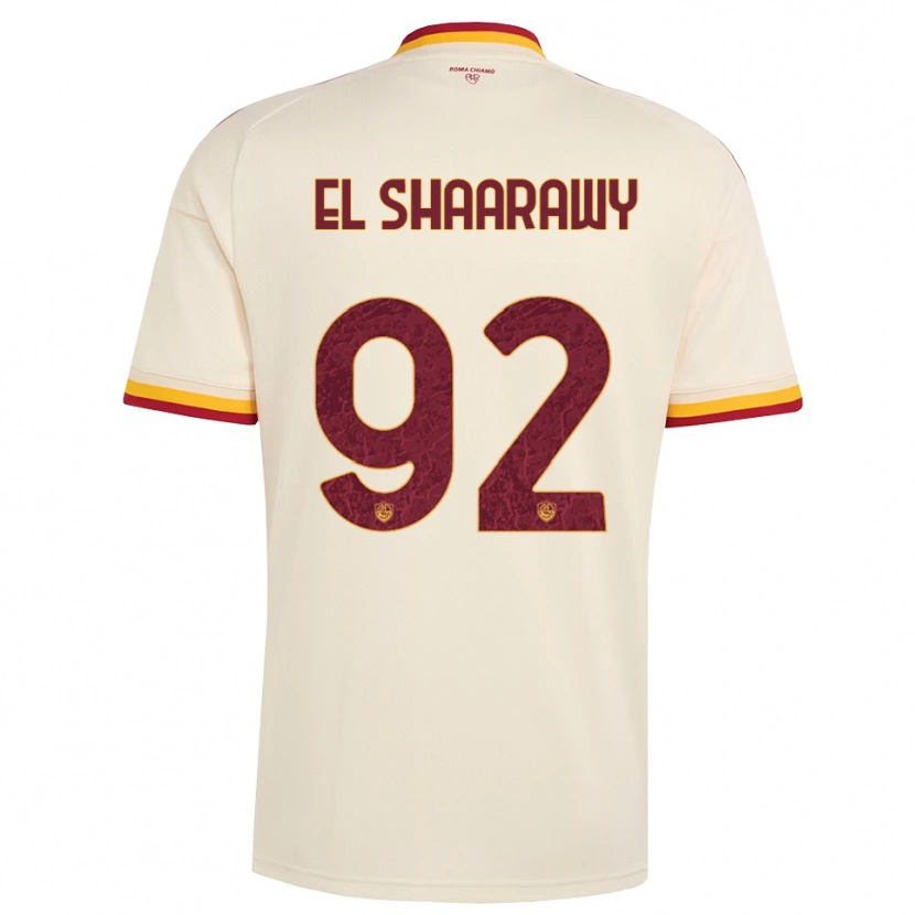 Danxen Mujer Camiseta Stephan El Shaarawy #92 Champán Rojo Amarillo 2ª Equipación 2026/27 La Camisa