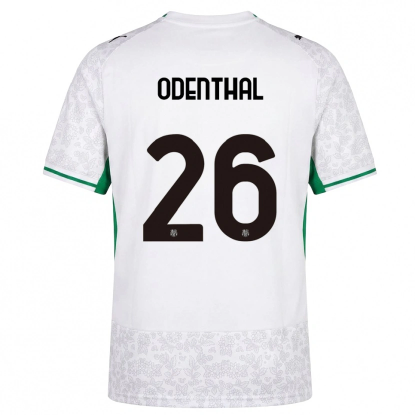 Danxen Mujer Camiseta Cas Odenthal #26 Blanco Negro Verde 2ª Equipación 2026/27 La Camisa