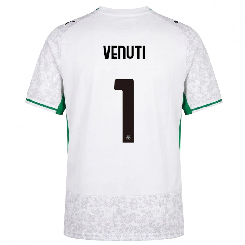 Danxen Mujer Camiseta Gioele Venuti #1 Blanco Negro Verde 2ª Equipación 2026/27 La Camisa
