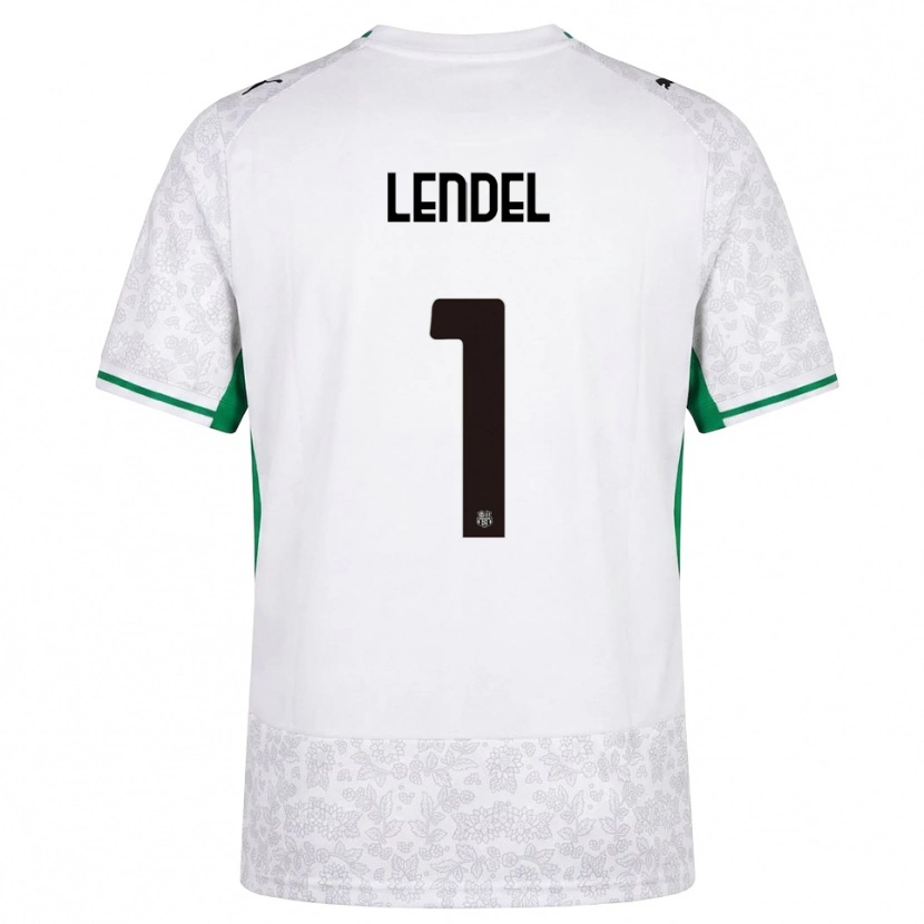 Danxen Mujer Camiseta Davide Lendel #1 Blanco Negro Verde 2ª Equipación 2026/27 La Camisa