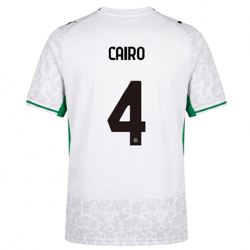 Danxen Mujer Camiseta Nicolas Cairo #4 Blanco Negro Verde 2ª Equipación 2026/27 La Camisa