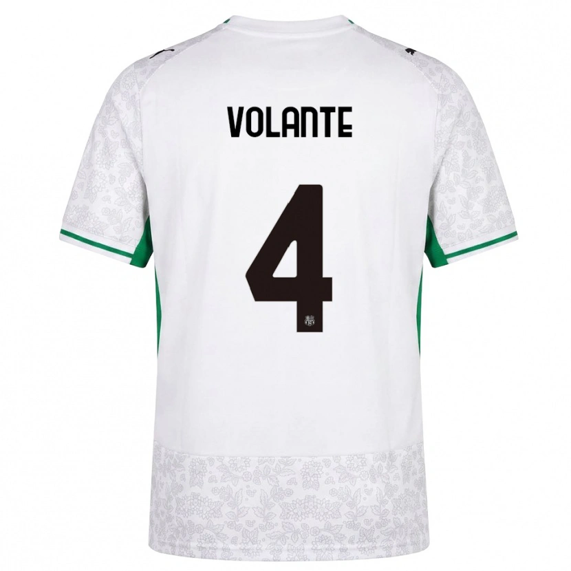 Danxen Mujer Camiseta Giulio Volante #4 Blanco Negro Verde 2ª Equipación 2026/27 La Camisa