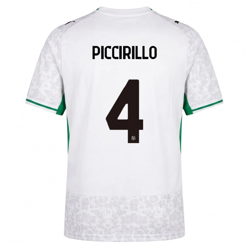 Danxen Mujer Camiseta Michele Piccirillo #4 Blanco Negro Verde 2ª Equipación 2026/27 La Camisa