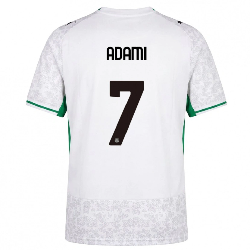 Danxen Mujer Camiseta Greta Adami #7 Blanco Negro Verde 2ª Equipación 2026/27 La Camisa