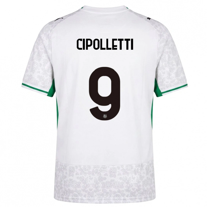 Danxen Mujer Camiseta Matteo Cipolletti #9 Blanco Negro Verde 2ª Equipación 2026/27 La Camisa