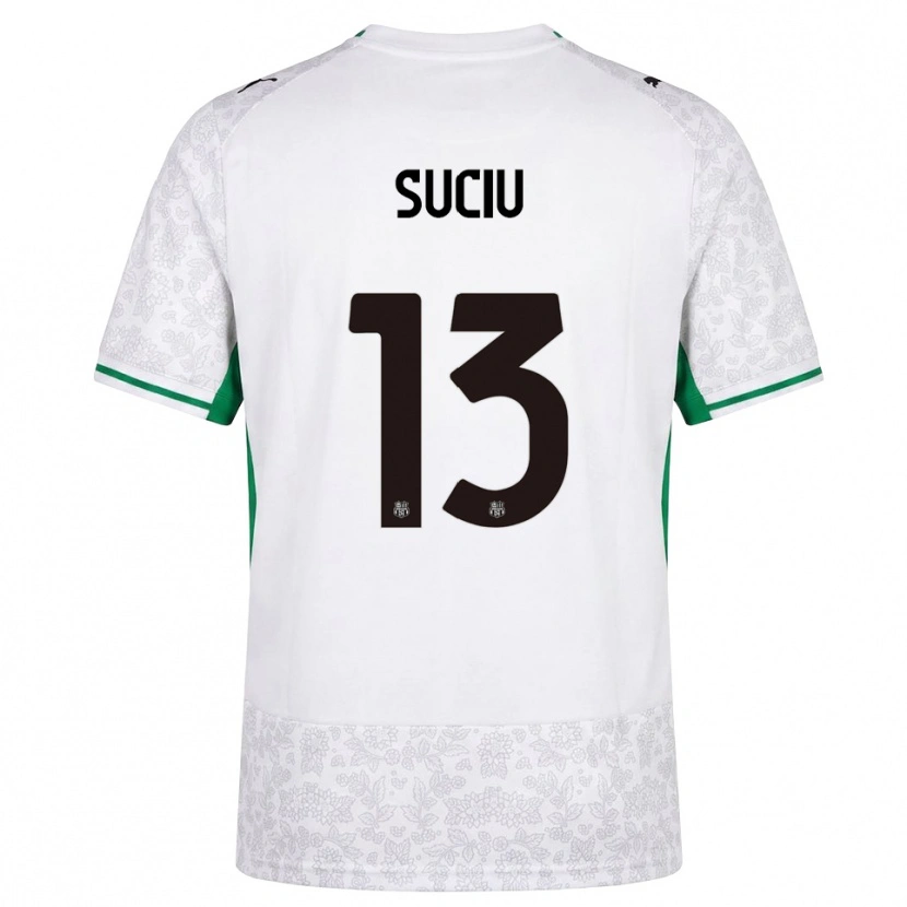 Danxen Mujer Camiseta Tudor Suciu #13 Blanco Negro Verde 2ª Equipación 2026/27 La Camisa