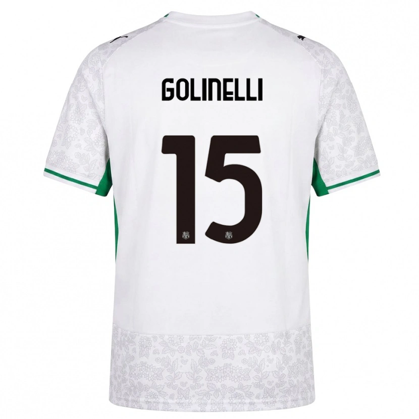 Danxen Mujer Camiseta Emanuele Golinelli #15 Blanco Negro Verde 2ª Equipación 2026/27 La Camisa