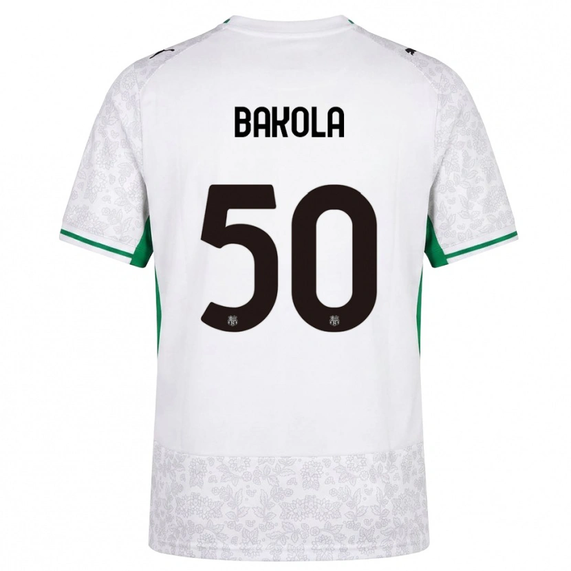 Danxen Mujer Camiseta Darryl Bakola #50 Blanco Negro Verde 2ª Equipación 2026/27 La Camisa