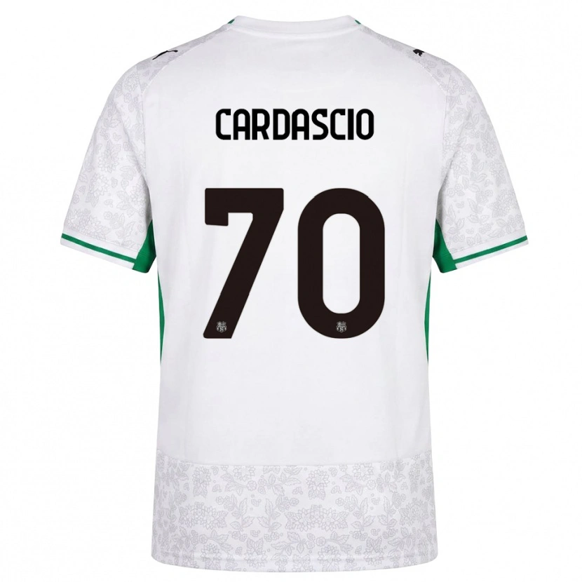 Danxen Mujer Camiseta Alessandro Cardascio #70 Blanco Negro Verde 2ª Equipación 2026/27 La Camisa
