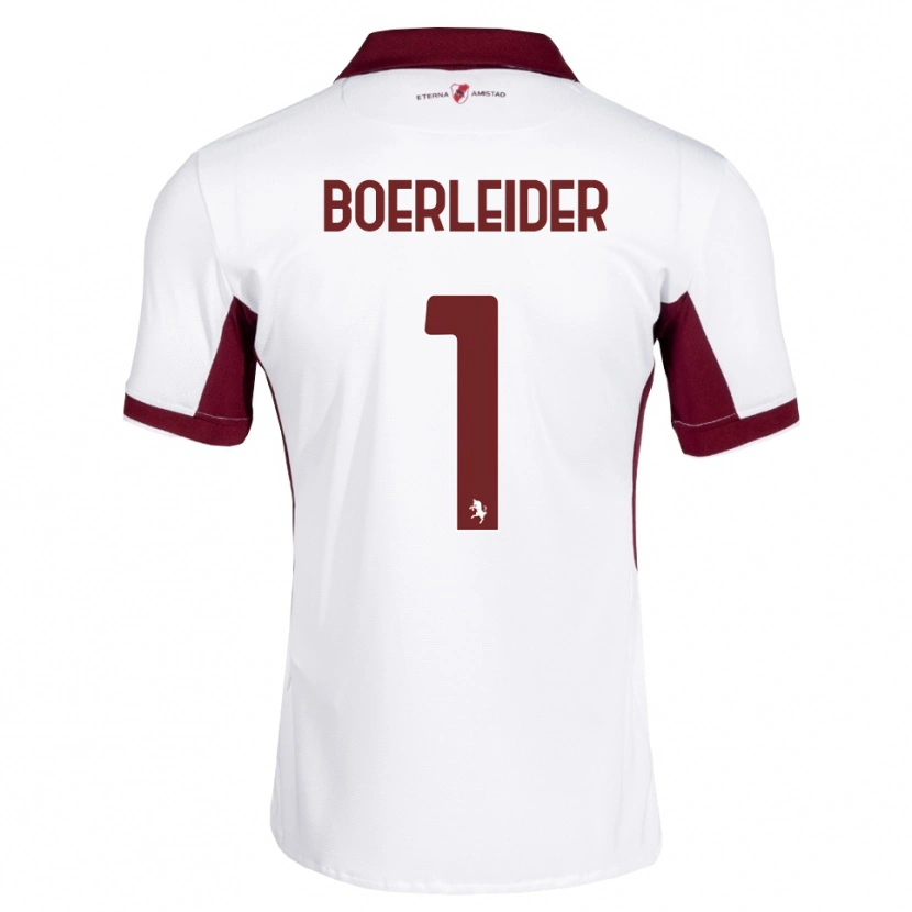 Danxen Mujer Camiseta Yannick Boerleider #1 Burdeos Blanco Rojo 2ª Equipación 2026/27 La Camisa