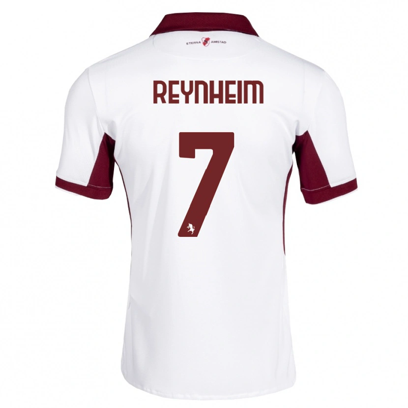 Danxen Mujer Camiseta Dávid Reynheim #7 Burdeos Blanco Rojo 2ª Equipación 2026/27 La Camisa