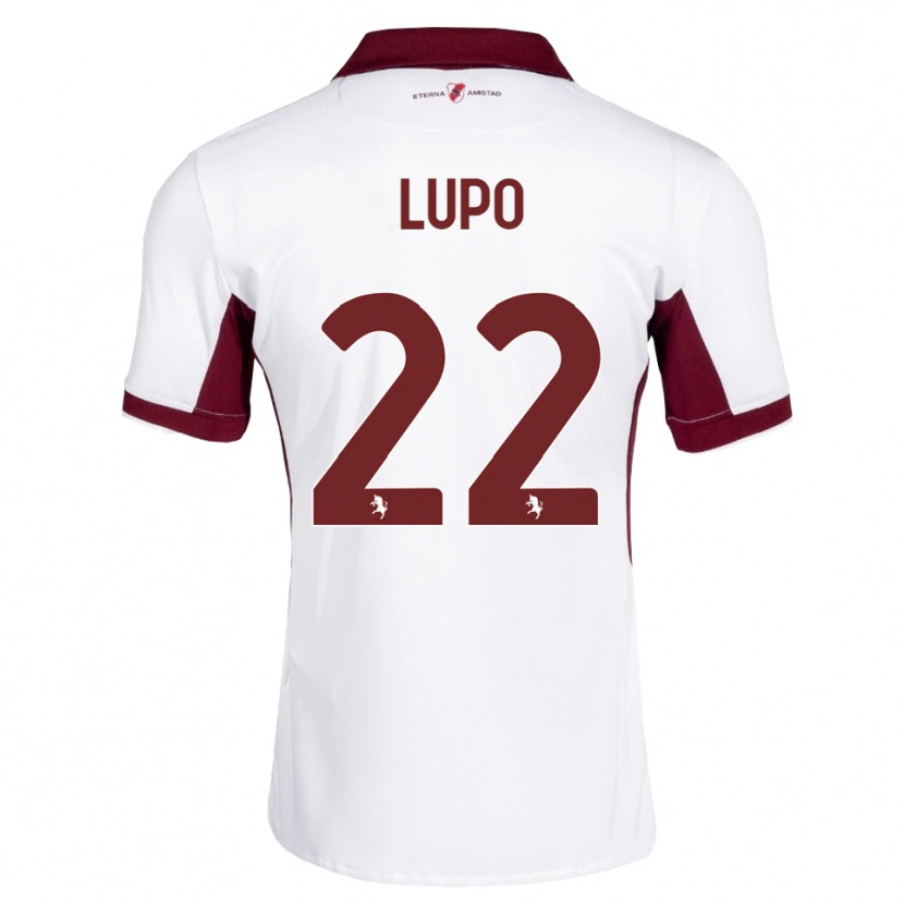 Danxen Mujer Camiseta Enrica Lupo #22 Burdeos Blanco Rojo 2ª Equipación 2026/27 La Camisa