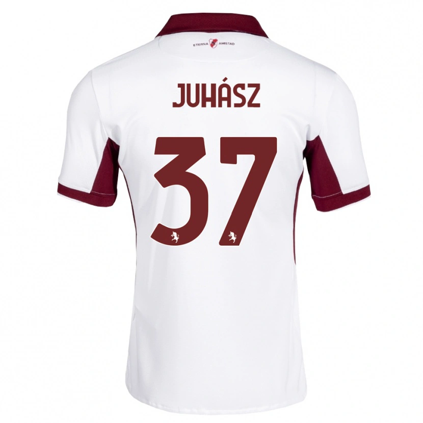Danxen Mujer Camiseta Martin Juhász #37 Burdeos Blanco Rojo 2ª Equipación 2026/27 La Camisa