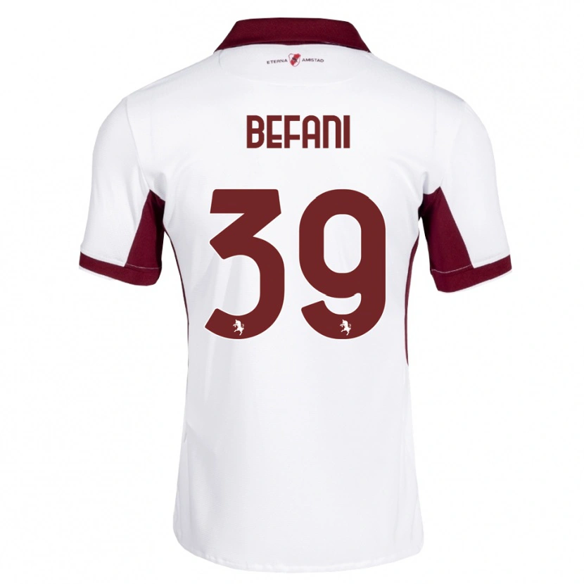 Danxen Mujer Camiseta Haron Befani #39 Burdeos Blanco Rojo 2ª Equipación 2026/27 La Camisa