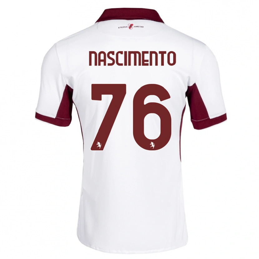 Danxen Mujer Camiseta Sandro Nascimento #76 Burdeos Blanco Rojo 2ª Equipación 2026/27 La Camisa