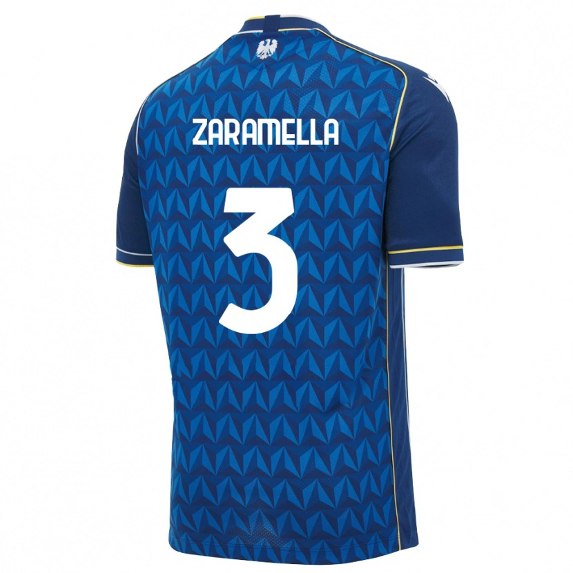 Danxen Mujer Camiseta Pietro Zaramella #3 Azul Real Blanco Azul 2ª Equipación 2026/27 La Camisa