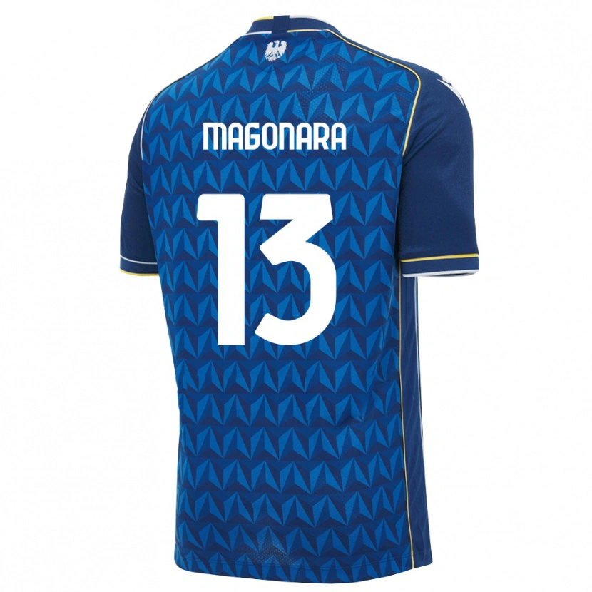 Danxen Mujer Camiseta Matteo Magonara #13 Azul Real Blanco Azul 2ª Equipación 2026/27 La Camisa