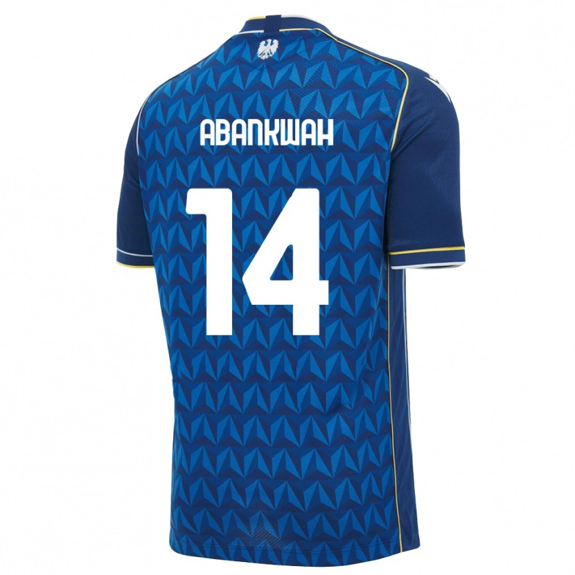 Danxen Mujer Camiseta James Abankwah #14 Azul Real Blanco Azul 2ª Equipación 2026/27 La Camisa