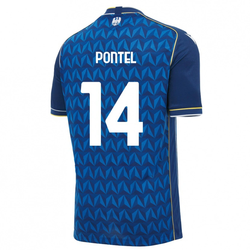 Danxen Mujer Camiseta Simone Pontel #14 Azul Real Blanco Azul 2ª Equipación 2026/27 La Camisa