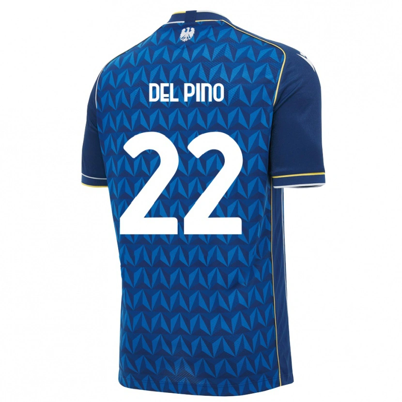Danxen Mujer Camiseta Lorenzo Del Pino #22 Azul Real Blanco Azul 2ª Equipación 2026/27 La Camisa