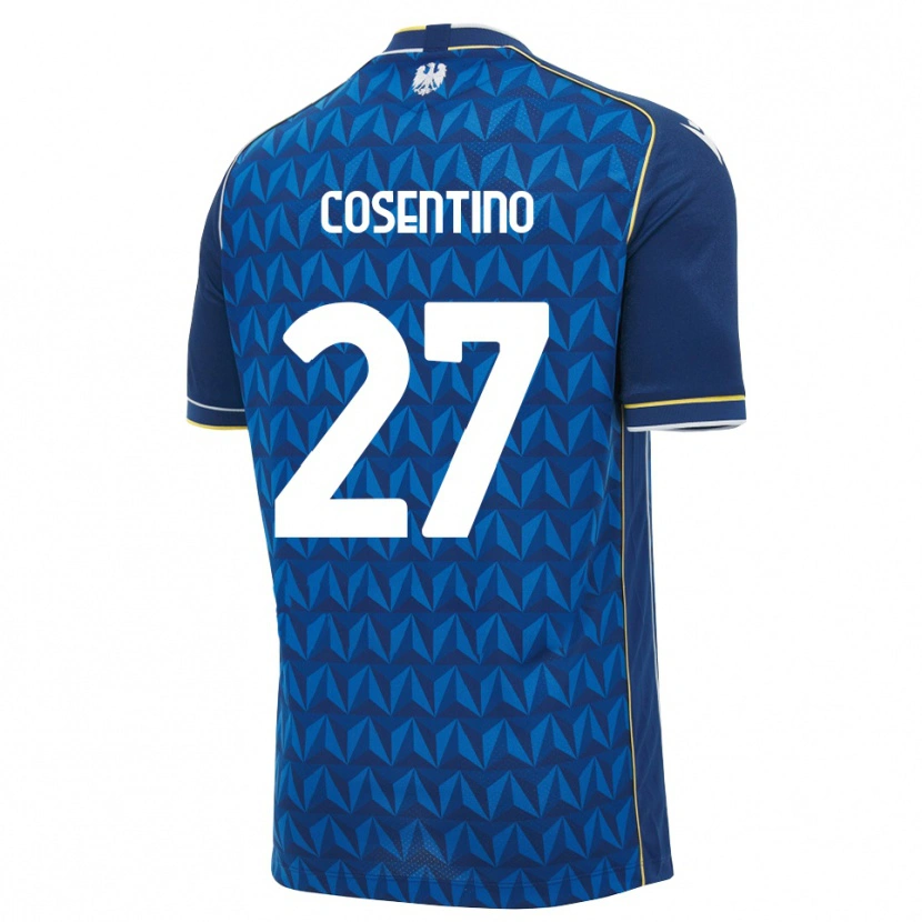 Danxen Mujer Camiseta Sergio Cosentino #27 Azul Real Blanco Azul 2ª Equipación 2026/27 La Camisa