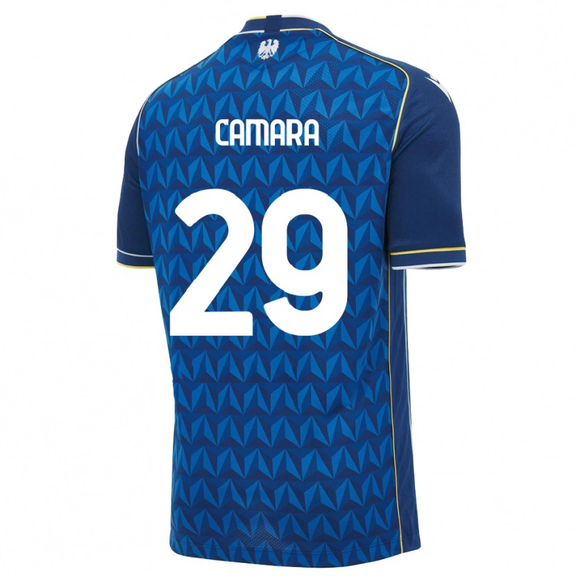 Danxen Mujer Camiseta Abdoulaye Camara #29 Azul Real Blanco Azul 2ª Equipación 2026/27 La Camisa