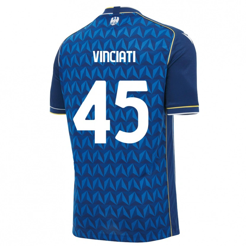 Danxen Mujer Camiseta Giulio Vinciati #45 Azul Real Blanco Azul 2ª Equipación 2026/27 La Camisa
