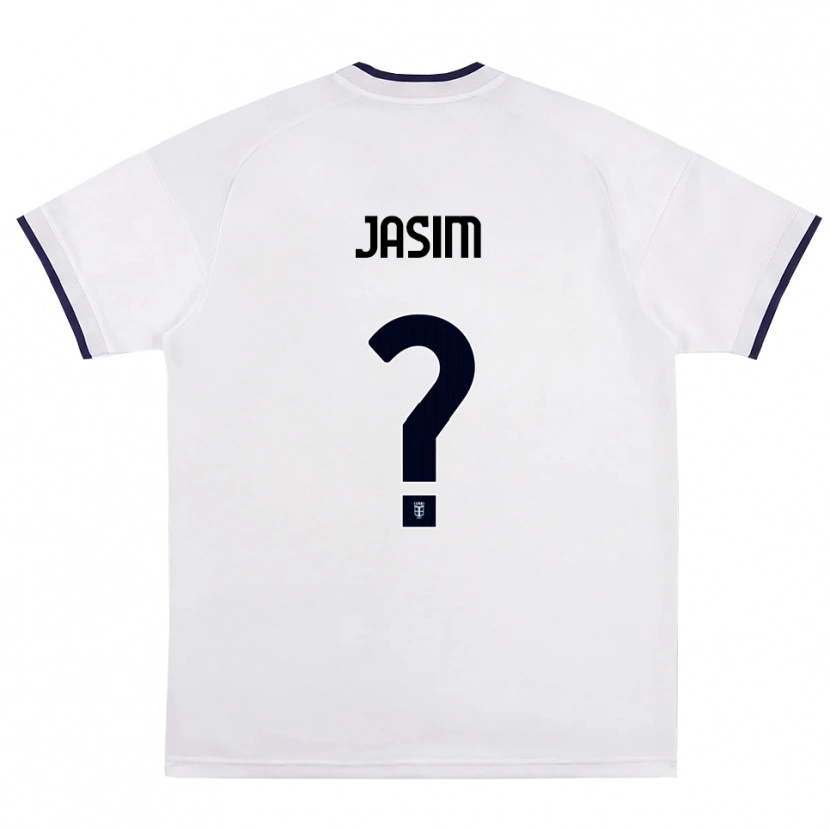 Danxen Mujer Camiseta Ali Jasim #0 Blanco Rojo Azul Real 2ª Equipación 2026/27 La Camisa