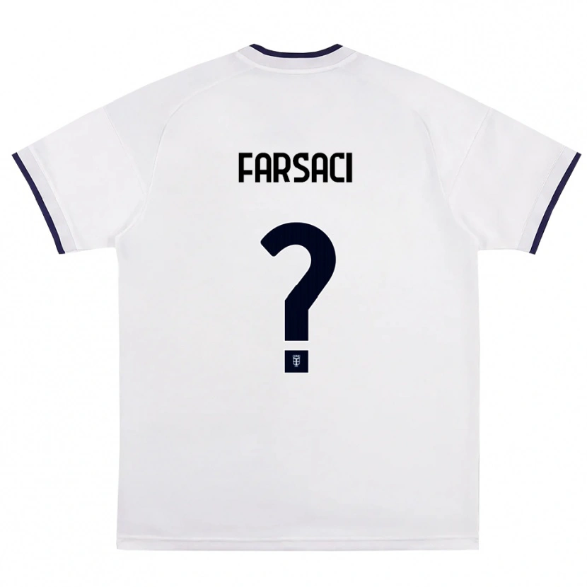 Danxen Mujer Camiseta Gabriele Farsaci #0 Blanco Rojo Azul Real 2ª Equipación 2026/27 La Camisa
