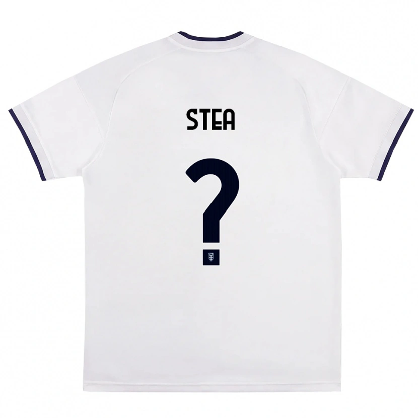 Danxen Mujer Camiseta Guglielmo Stea #0 Blanco Rojo Azul Real 2ª Equipación 2026/27 La Camisa