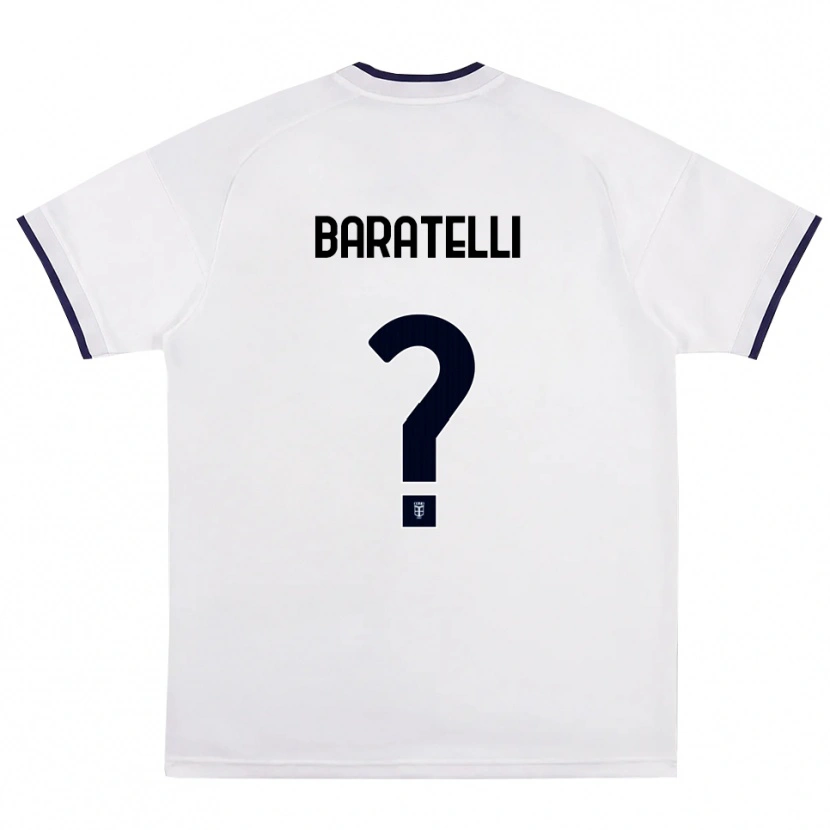 Danxen Mujer Camiseta Mattia Baratelli #0 Blanco Rojo Azul Real 2ª Equipación 2026/27 La Camisa