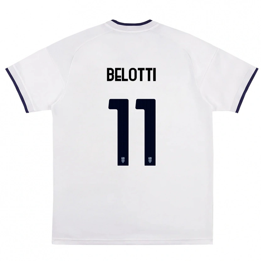 Danxen Mujer Camiseta Andrea Belotti #11 Blanco Rojo Azul Real 2ª Equipación 2026/27 La Camisa