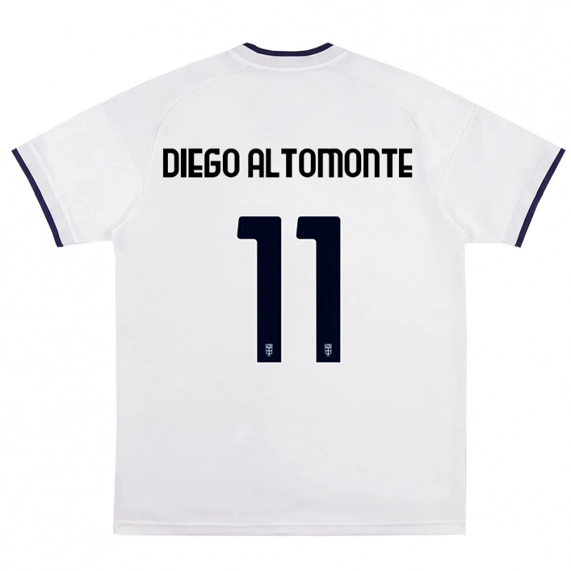 Danxen Mujer Camiseta Thomas Diego Altomonte #11 Blanco Rojo Azul Real 2ª Equipación 2026/27 La Camisa