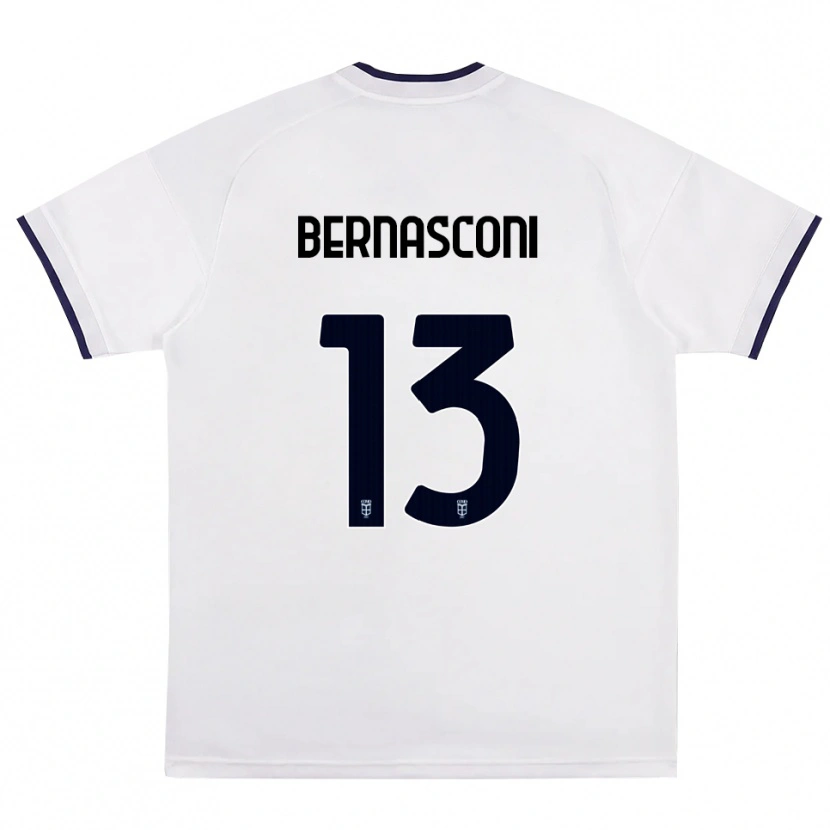 Danxen Mujer Camiseta Enea Bernasconi #13 Blanco Rojo Azul Real 2ª Equipación 2026/27 La Camisa