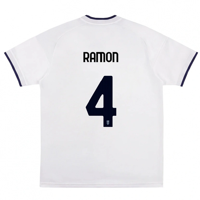 Danxen Mujer Camiseta Jacobo Ramón #4 Blanco Rojo Azul Real 2ª Equipación 2026/27 La Camisa
