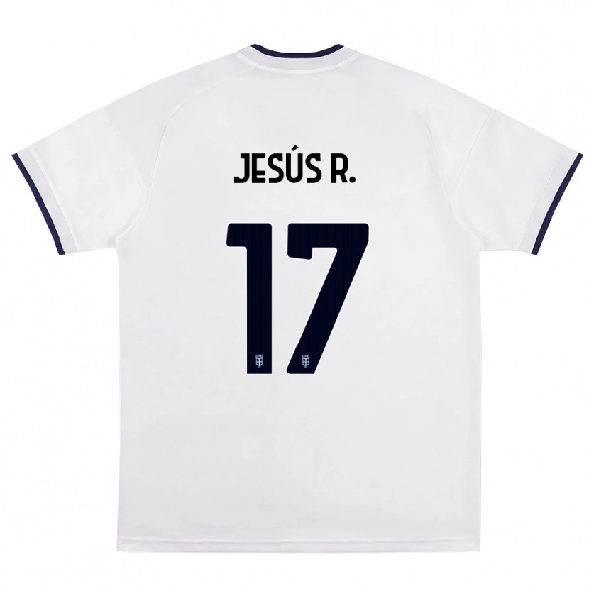 Danxen Mujer Camiseta Jesús Rodríguez #17 Blanco Rojo Azul Real 2ª Equipación 2026/27 La Camisa