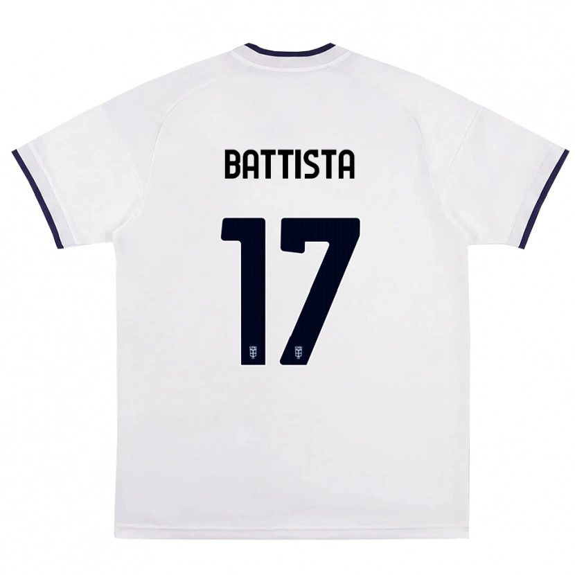 Danxen Mujer Camiseta Riccardo Battista #17 Blanco Rojo Azul Real 2ª Equipación 2026/27 La Camisa