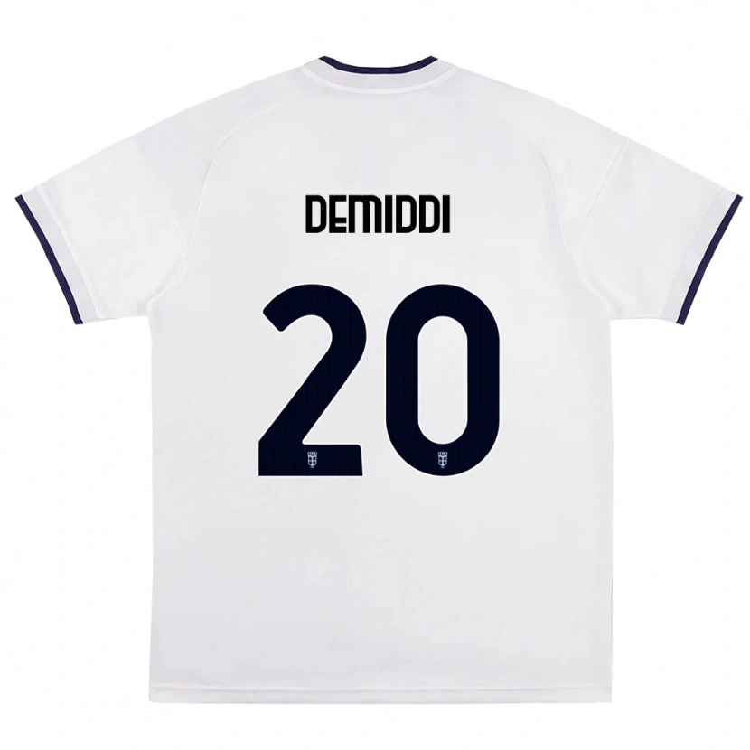 Danxen Mujer Camiseta Pedro Demiddi #20 Blanco Rojo Azul Real 2ª Equipación 2026/27 La Camisa