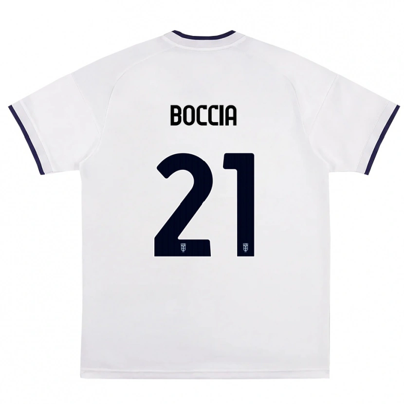 Danxen Mujer Camiseta Thomas Boccia #21 Blanco Rojo Azul Real 2ª Equipación 2026/27 La Camisa