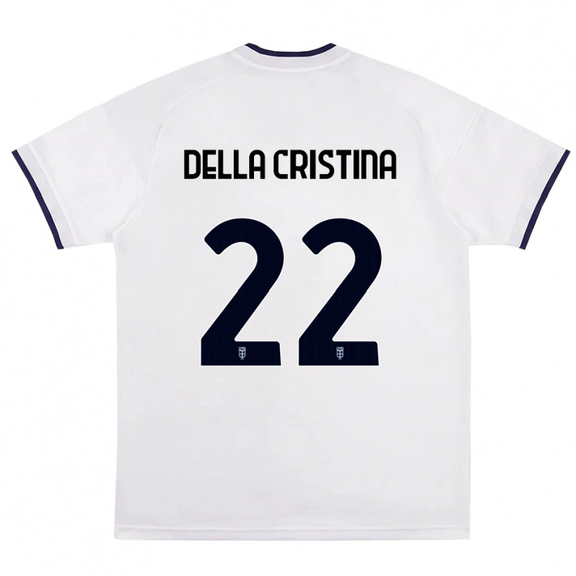 Danxen Mujer Camiseta Stefano Della Cristina #22 Blanco Rojo Azul Real 2ª Equipación 2026/27 La Camisa