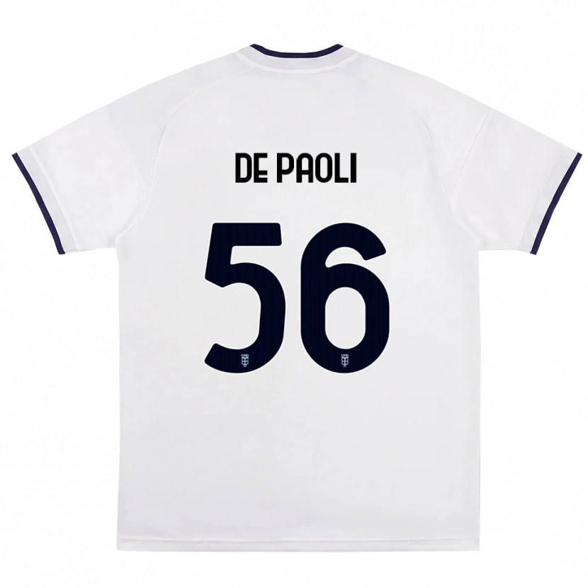 Danxen Mujer Camiseta Cristiano De Paoli #56 Blanco Rojo Azul Real 2ª Equipación 2026/27 La Camisa